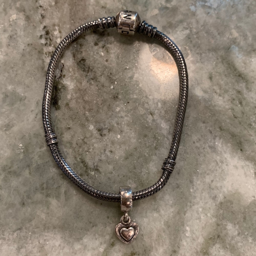 Pandora Granite Bracelet with Heart Charm